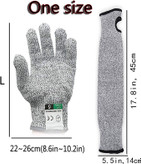 آستین بافتنی مقاوم در برابر برش ، 18 اینچی، دستکش ایمنی ضد برش درجه 5، پوشش بازوی ضد برش است. برای دستهای محافظ آشپزخانه و کار در فضای باز ، نظافت حیوانات خانگی