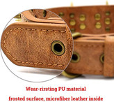 چرم PU + آلیاژ، طراحی مخروطی زیبا و قدیمی برای جلوگیری از گاز گرفتن سگ، طراحی شیک و شخصی برای حیوان خانگی شما