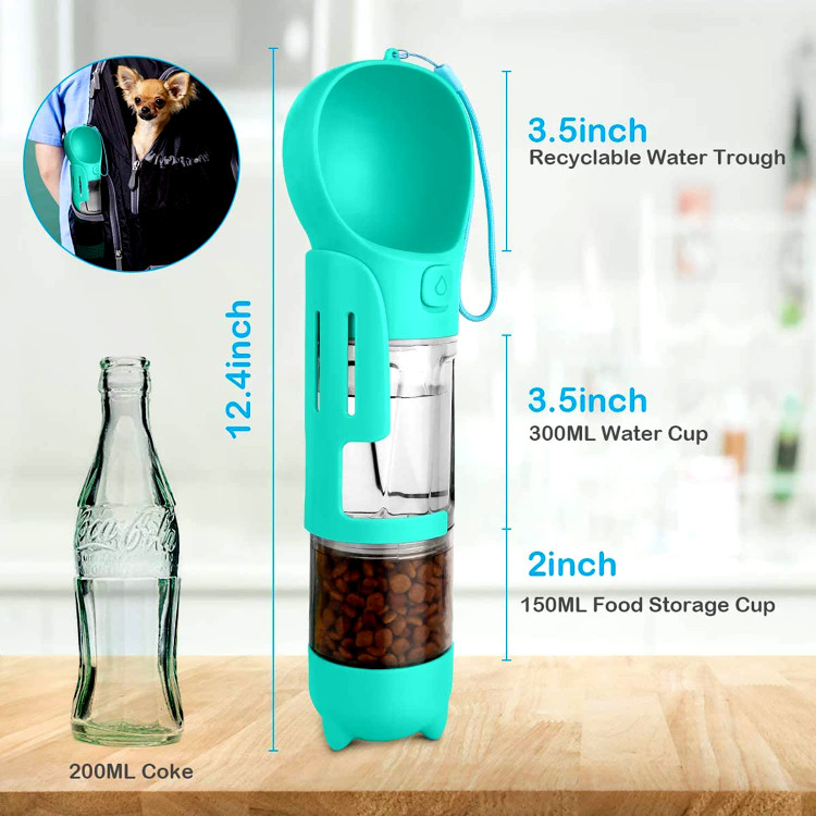 این به سگ شما کمک می کند تا به راحتی آب بنوشد و شما می توانید در هر زمان و هر مکان غذا بدهید. می توانید مدفوع سگ را با بیل تمیز کنید و در کیسه راحتی که به آن متصل است قرار دهید.