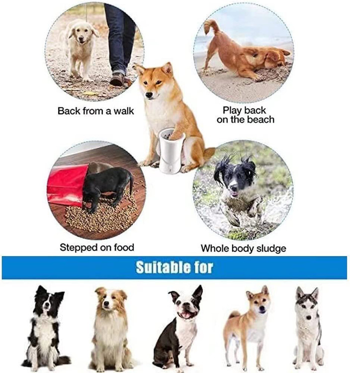 این سطل پنجه شوی سگ برای نژاد سگ های کوچک متوسط یا بزرگ، یک فنجان شستشوی پنجه حیوان خانگی کاملاً برای رفع همه نیازها کافی است.