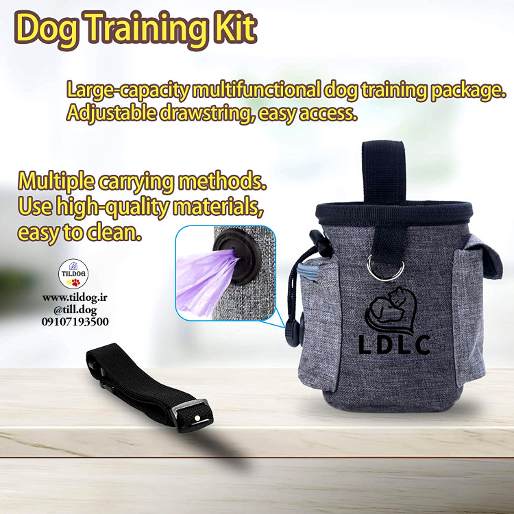 دارای 6 عدد زنگ درب توله سگ قابل تنظیم برای سگ ، سوت برای کنترل توقف پارس کردن ،کاسه سگ و کیسه مدفوع مربی حیوانات خانگی .
