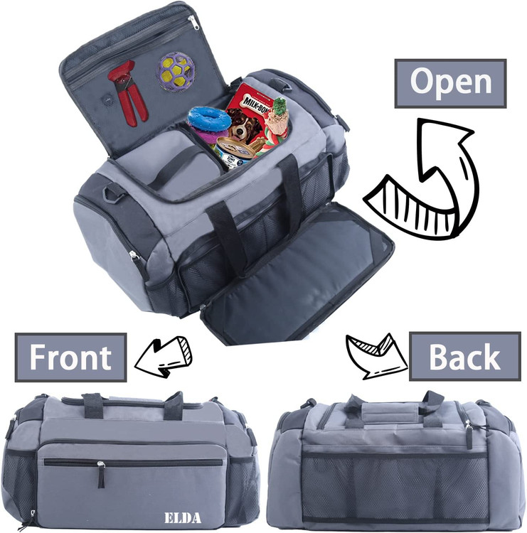 کیسه های حیوان خانگی برای سفر دارای 2 کیسه ظرف غذا، 1 تخته ضد آب و 2 کاسه تاشو برای حفظ آب و تغذیه حیوان خانگی شما در طول سفر است