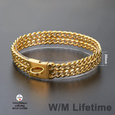 قلاده زنجیر سگ  18 عیار طلایی مادام العمر برند:  W/W lifetime  کد : ST 400