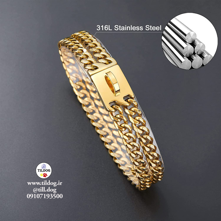 قلاده زنجیر کوبایی مجلل برای سگهای دختر و پسر جذاب به نظر میرسد.