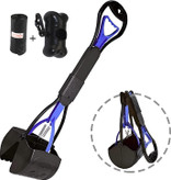 اسکوپ مدفوع تاشو برند : Pepisky کد: ES 220 ، با یک دسته بلند، اسکوپ فک پایدار آسان برای مدفوع حیوانات خانگی کوچک و جمع آوری علف و شن