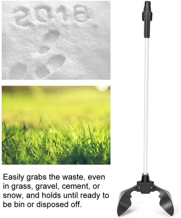 فک های اسکوپ با دسته کنترل می شوند، 2 فک زباله ها را با یک دست می گیرند تا به راحتی در کیسه ریخته شوند.