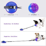 طناب را می توان به 1.2 متر تک خط یا 0.6 متر دو خط برای کنترل منطقه فعالیت سگ ها تنظیم کرد. برای آموزش چابکی سگ می توان توپ را برداشت و پرتاب کرد.