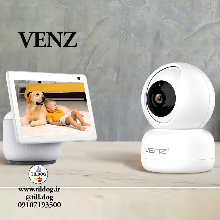 دارای کیفیت 1080P HD و زاویه 360 درجه 2.4G WiFi با برنامه تلفن، صدای دو طرفه، تشخیص حرکت، دید در شب