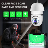 یک دوربین 360 درجه بیسیم در فضای باز، دوربین 2.4 گیگاهرتز و 5G WiFi، دوربینهای بیسیم 1080p برای امنیت خانه و حیوانات خانگی ، سیستم دوربین امنیتی داخل ساختمان، تشخیص حرکت، صدای دو طرفه (2PCS)