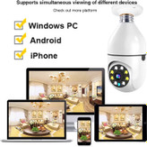 دوربین لامپ در فضای باز Wifi 1080P HD Bulb دوربین می تواند تصویر واضحی را حتی در شب ارائه دهد، دید در شب هوشمند دید در شب معمولی و دید در شب رنگی را فراهم می کند