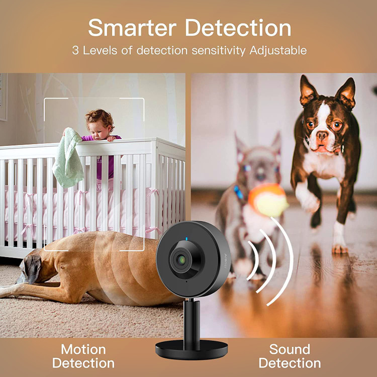 مجهز به الگوریتم پیشرفته تشخیص حرکت و صدا و حسگر صدا، INDOOR1 به محض تشخیص حرکت یا صدای غیرعادی اعلان ارسال میکند