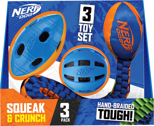 ست 3 عددی اسباب بازی های مختلف سگ برند Nerf Dog کد : AB 340