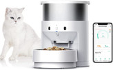 تغذیه گربه سگ از جنس استنلس استیل خودکار PETKIT، کنترل برنامه، کنترل بخش قابل برنامه ریزی 5-200 گرم در هر وعده غذایی و ضبط صدا 20 ثانیه تلگراف هوشمند حیوانات خانگی برای گربه سگ های متوسط (3 لیتر) حالت عملکرد خودکار