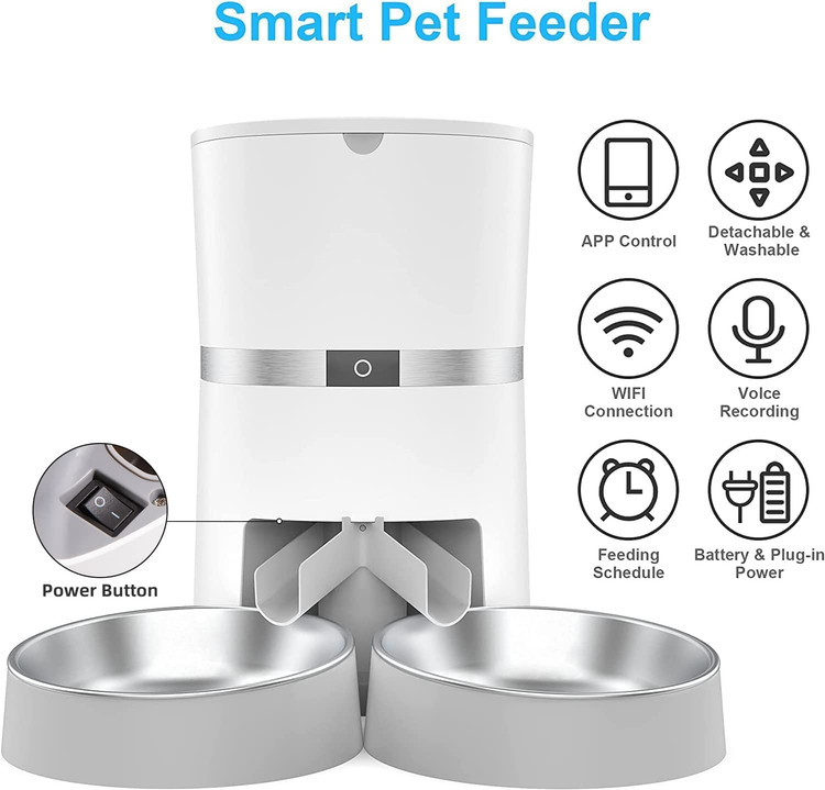 ظرفیت استاندارد تضمین می کند که حیوان خانگی شما حتی زمانی که در خانه نیستید می تواند غذا بخورد.