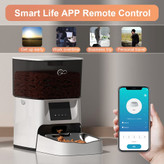 توزیع کننده غذای سگ وای فای با  برنامه کنترل تغذیه گربه خودکار 6 لیتری با کنترل بخش قابل برنامه ریزی ضبط صدا برای بچه گربه توله سگ کوچک متوسط بزرگ