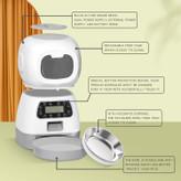 توزیع کننده خودکار غذا دارای عملکرد حافظه است، پس از قطع برق نیازی به تنظیم مجدد برنامه تغذیه نیست.