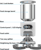 تغذیه گربه اتوماتیک، تغذیه کننده خودکار حیوانات خانگی  4.5 لیتری ، برند NAUGHTYTRIBE ، کد: E 180