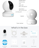 آن را به یک شبکه بی سیم متصل کنید، می توانید راه اندازی آن را در عرض 5 دقیقه تمام کنید.      5 مگاپیکسل SUPER HD و دید در شب خیره کننده: دوربین امنیتی با زوم اپتیکال 5 مگاپیکسلی Super HD و 3X، همه جزئیات را به وضوح ثبت می کند و به شما امکان م