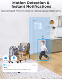 میتوانید به سادگی آن را از طریق نرمافزار Reolink بصری (رایگان برنامه/کلینت Reolink در تلفنهای iOS یا Android، رایانههای شخصی Windows یا Mac) حرکت دهید و کج کنید تا هر گوشه از خانه خود را کنترل کنید.