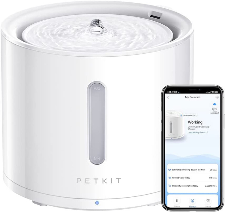 آبخوری با پمپ بی سیم، پمپ فوق العاده بی صدا برای گربه ها و سگ ها برند PETKIT کد F 111