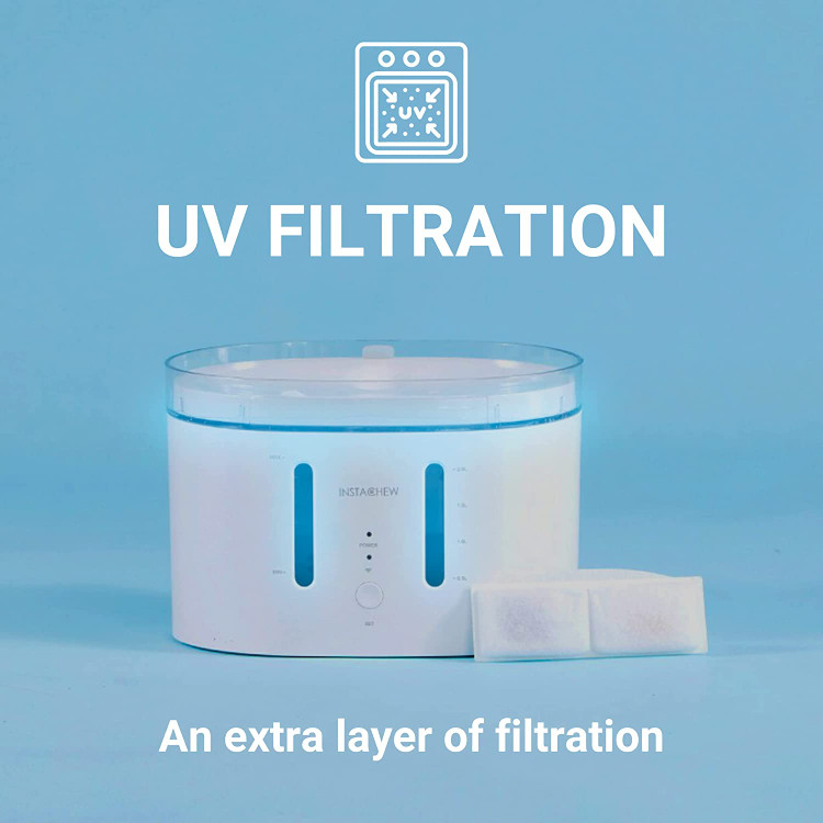 الکسا و سازگار با دستیار گوگل، اعلانهای فشاری، آبنمای حیوانات خانگی برای گربهها و سگها کاسه آب گربه