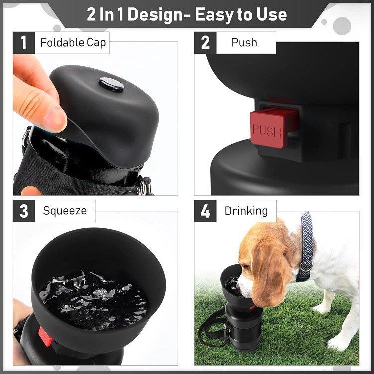 با طراحی 2 در 1، کلاهک تاشو مانند یک کاسه آب عمل می کند