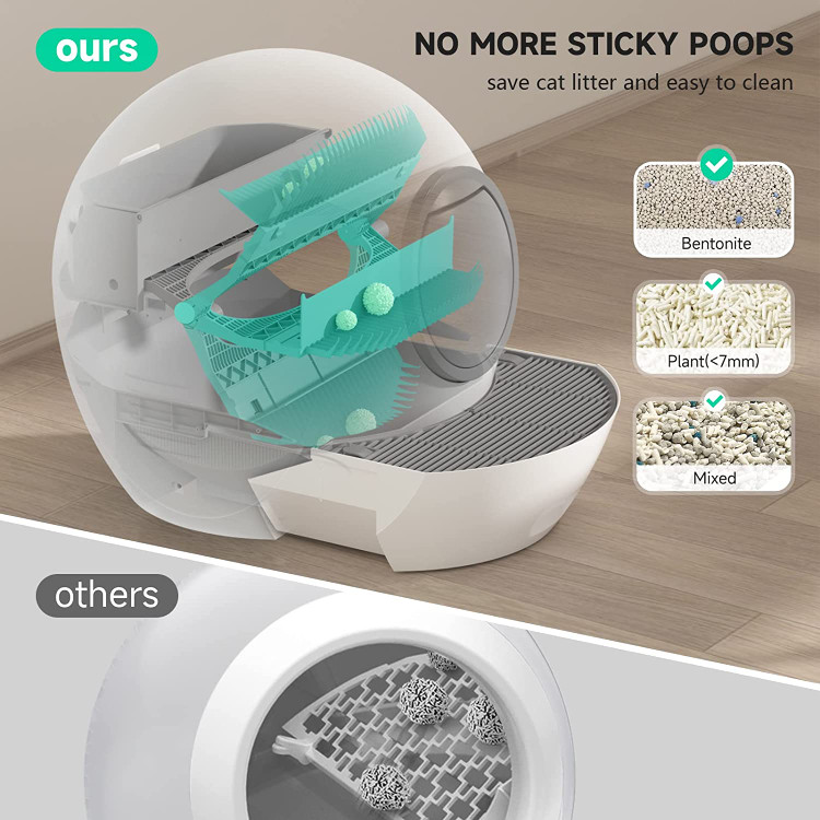 پس از تمیز کردن، سیستم خود تمیز شونده به طور خودکار چراغ را روشن می کند تا بو را از بین ببرد.