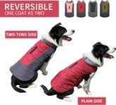 کت ضد آب پشم گوسفند سگ برای هوای سرد، ضد باد برای سگ های بزرگ با سوراخ بند سیاه XL