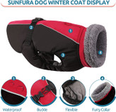 یقه خزدار برای سگ های کوچک متوسط بزرگ، لباس سگ جلیقه در فضای باز حیوانات خانگی، پوشاک سگ با بند