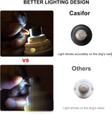 سوهان ناخن حیوان خانگی با چراغ های ال ای دی: آسیاب ناخن سگ Casifor دارای 2 چراغ LED روشن داخلی است که می تواند به شما کمک کند تا مکان سریع را به وضوح ببینید