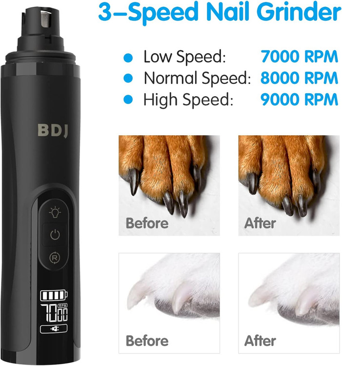 کاهش خطر آسیب رساندن به حیوان خانگی یا کوتاه کردن بیش از حد چنگال ها. LCD ارتقا یافته حالت فعلی و ظرفیت باتری را به شما نشان می دهد.