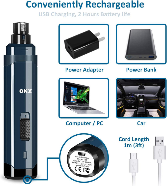 مجهز به طراحی 2 سرعته قابل تنظیم و کم و زیاد، آسیاب ناخن ما برای سگ ها برای سنگ زنی سنگین کافی است