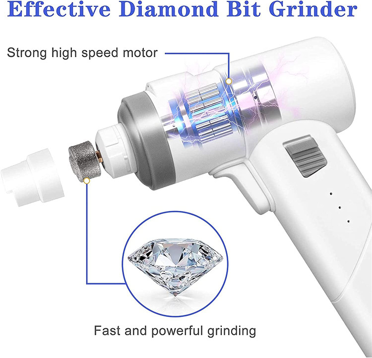 ساخته شده از سنباده الماس، چرخش سریع 3 سرعته (3000/5000/8200 دور در دقیقه)