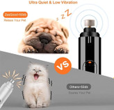 LED در بالای آسیاب می تواند ناحیه ناخن را برای کوتاه کردن سریع، شفاف، آسان و ایمن ناخن های حیوانات خانگی روشن کند