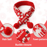 】 ست کلاه و روسری کریسمس سگ از پارچه بافتنی ساخته شده است