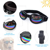 】 کلاه حیوان خانگی بیسبال Perfekt Love دارای دو سوراخ گوش متحرک و یک بند گردنی قابل تنظیم است و عینک سگ نژاد کوچک حاوی دو بند الاستیک قابل تنظیم روی سر و چانه است که برای اشکال سر با اندازه های مختلف مناسب است