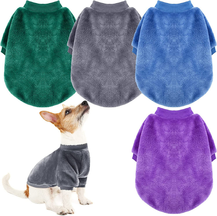 ژاکت های 4 تکه و گرم توله سگها، برای زمستان (کت توله سگ) نرم
