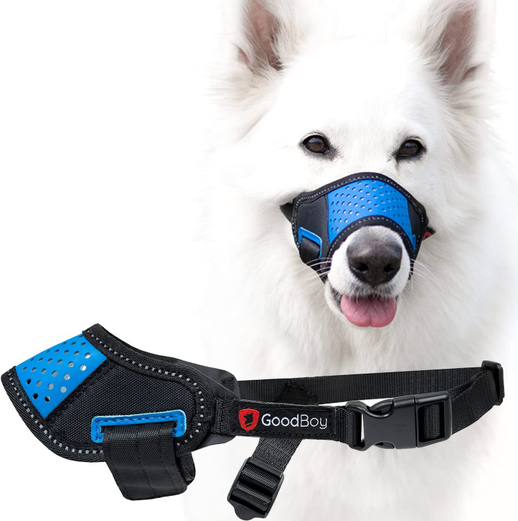 قلاده پوزه بند سگ GoodBoy که امکان نوشیدن و نفس نفس زدن را فراهم می کند