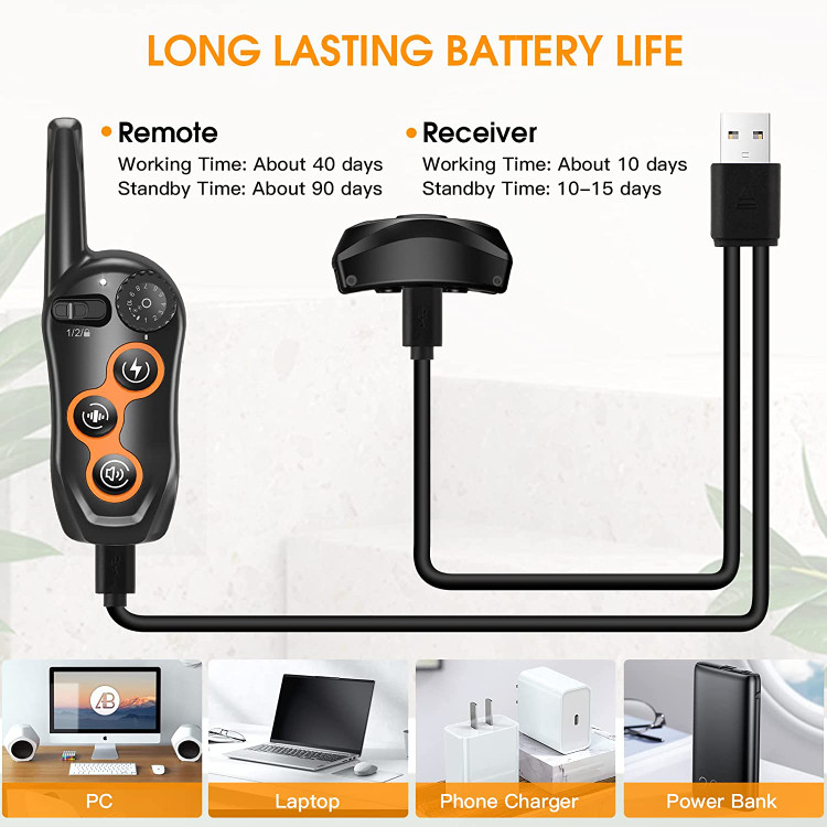 قفل ایمنی روی ریموت یقه شوک از هرگونه سوء عملکرد تصادفی جلوگیری می کند. و برای جلوگیری از لرزش یا شوک تصادفی، می توانید دکمه ی شدت را روی صفر تنظیم کنید