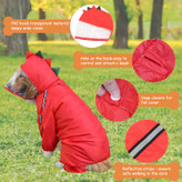 جنس: بارانی سگ از پلی استر، نرم و راحت و قسمت کلاه از مواد شفاف EVA ساخته شده است