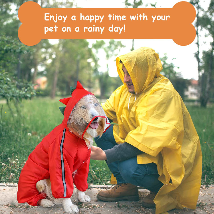 کت بارانی حیوان خانگی با پوشش ضد آب، سبک و قابل تنفس، سگ شما را هنگام راه رفتن در باران، برف یا سایر آب و هوای نامساعد خشک و راحت نگه می دارد.