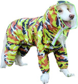 کاپیشن بارانی سگ بزرگ حیوان خانگی لباس ضد آب در فضای باز شنل سرپوش دار برای سگ های کوچک بزرگ لباس کت بارانی لابرادور