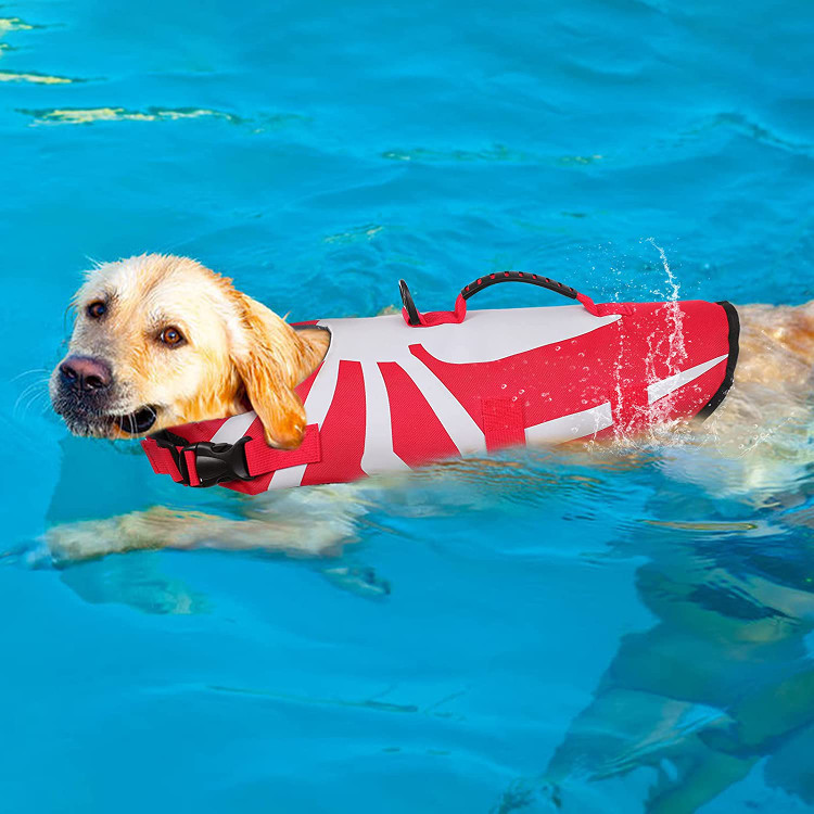 جلیقه شنا نجات از پارچه پلی استر آکسفورد ضد آب با کیفیت بالا ساخته شده است