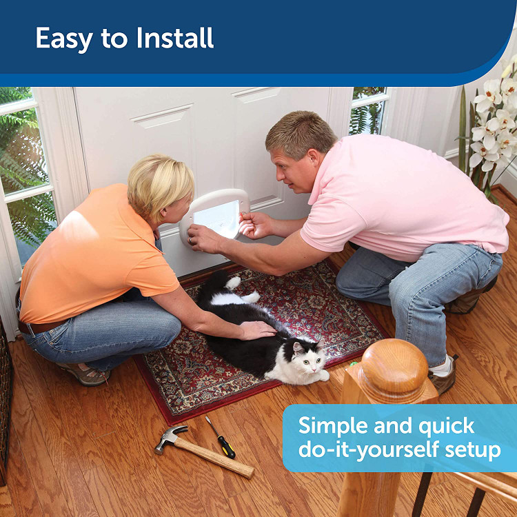 با مشخصات باریک برای درهای کشویی، یک تونل اختیاری و یک ساختار پلاستیکی انعطاف پذیر، درب گربه بزرگ/سگ کوچک در نصب سریع و آسان نهایی است.