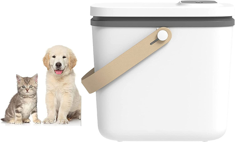 ظروف ذخیره سازی غذای حیوانات خانگی با خلاء خودکار، ظروف غذای سگ مهر و موم شده هوشمند 13 لیتری، ظروف ذخیره سازی ضد رطوبت خودکار مهر و موم شده با درب، صفحه نمایش HD، برای گربه، سگ، پرنده