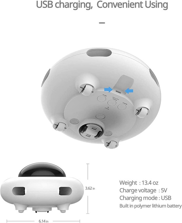 حالت ۳ دنده، الگوهای غنی به موقعیتهای مختلف پاسخ میدهند و رنگ نور در بالای اسباببازی در میان نارنجی/آبی/بنفش خودنمایی میکند.