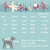 این لباسهای زیبای سگ با طرحهای زیبای بابا نوئل، گوزن شمالی و دانههای برف طرح کریسمس چاپ شدهاند، همچنین هدیهای بسیار خوب برای سگ یا گربه شماست.