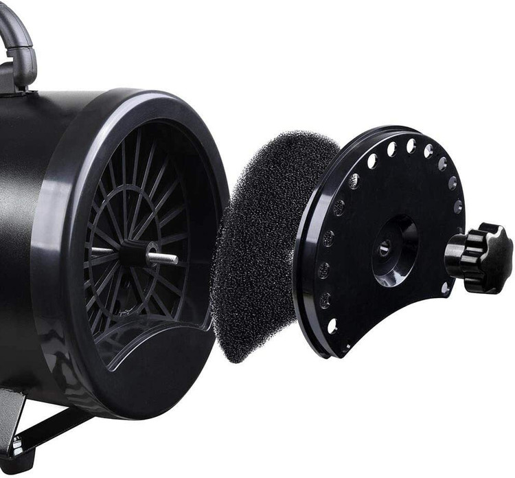 سرعت جریان هوا و دمای قابل تنظیم بدون پله: تنظیمات بین 30-55 درجه سانتیگراد کنترل این خشک کن را آسان می کند