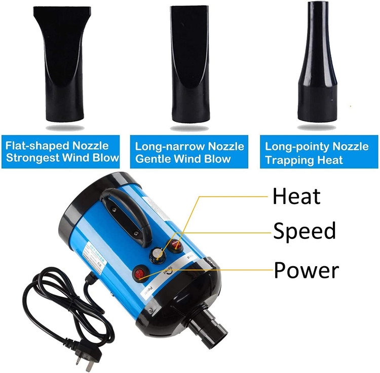با استفاده از فناوری جمع آوری هوا و ساختار مجرای هوای گسترده، باد بزرگ و متمرکز خشک کن سگ می تواند به سرعت آب را پراکنده کند