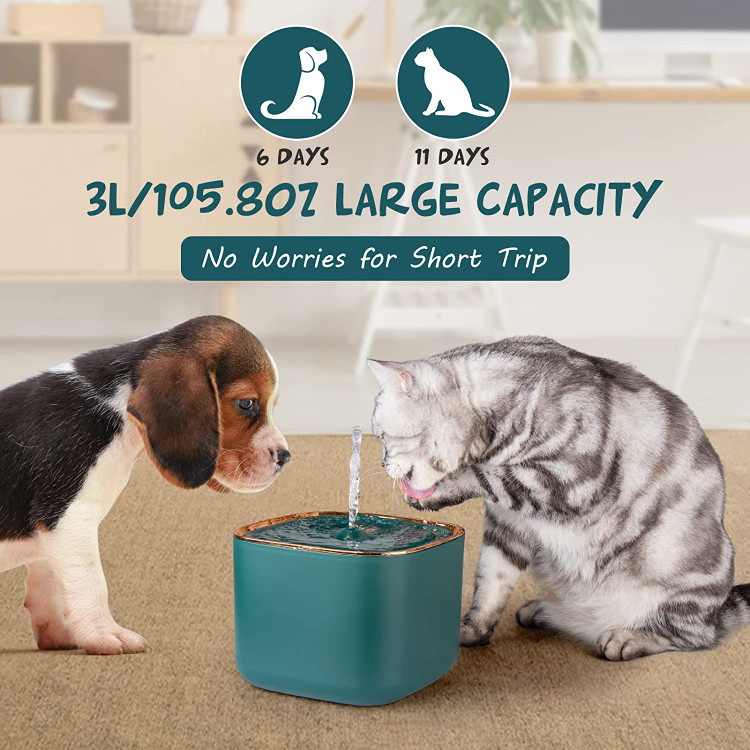 به این معنی است که برای حیوانات خانگی کوچک تا متوسط عالی است. نیازی به پر کردن مکرر آب نیست، آب ذخیره می تواند یک هفته دوام بیاورد.